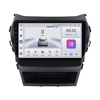 Navigatie Android Dedicata Hyundai IX45 SantaFe (2013 - 2017) 9Inch, 4Gb Ram, 64Gb Stocare, Bluetooth, WiFi, Carplay foto