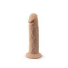 Dildo Thermo Reactive Silicon cu Memorie Dubla Densitate, Natural, 15.4 cm