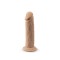 Dildo Thermo Reactive Silicon cu Memorie Dubla Densitate, Natural, 15.4 cm