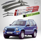 Cumpara ieftin Ștergătoare Jeep Cherokee KJ 2001-2007 | Set Față și Spate Flat &ndash; TeamCar&reg;