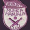 Emblema sportiva brodata Echipa de Popice VOINTA MUNCA MANUALA Cluj, anii 50