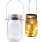 Lampa solara cu 10 LED-uri tip borcan 13.5 x 8 x 7.5 cm Alb Cald
