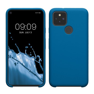 Husa Kwmobile pentru Google Pixel 5, Albastru, Silicon, KWM0000122K028C foto