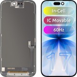 Cumpara ieftin Display cu Touchscreen ZY pentru Apple iPhone 17, cu Rama, Versiune LCD In-Cell IC Movable, Negru
