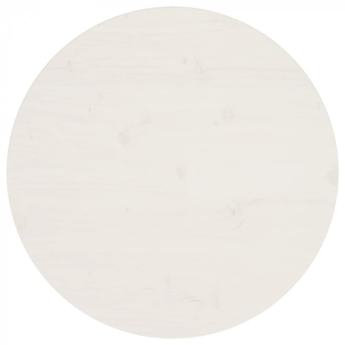 Blat de masă, alb, &Oslash;60x2,5 cm, lemn masiv de pin