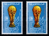 Maroc 1974, Mi #776 + 777**, Campionatul de fotbal, Munchen, MNH! Cota 53,50 &euro;!, Sport, Nestampilat