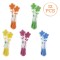 Set C&acirc;rlige Rufe, Softgrip, Multicolor, 12 Bucăți, Model Flori, Plastic Transparent