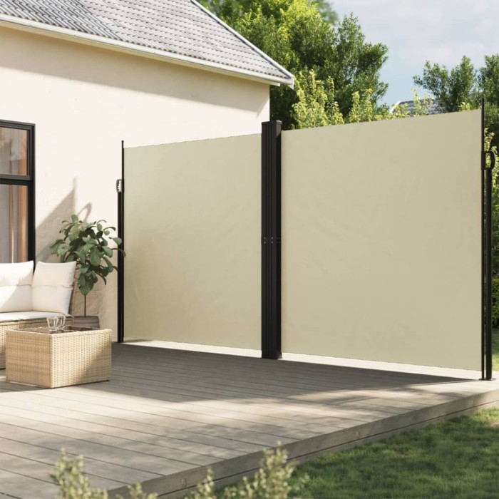 Copertina laterala retractabila, crem, 200x600 cm GartenMobel Dekor