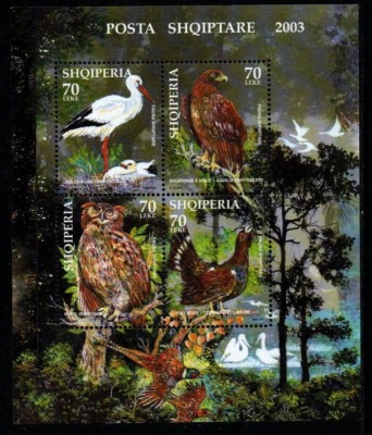 ALBANIA 2003 FAUNA PASARI foto