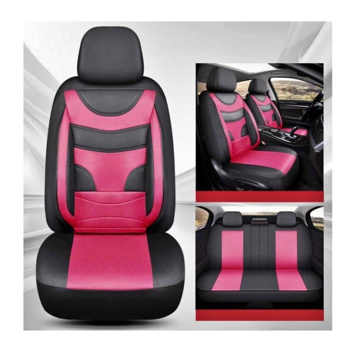 Huse Auto Universale 11 Piese fractionate Negru cu Rosu Compatibile Scaune Fata si Spate Cod: HNG1321-3