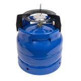 Cumpara ieftin Butelie de camping, cu arzator inclus, capacitate 5L, din metal, cu maner de transport, albastru