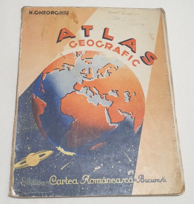 uz scolar - pt elevi ATLAS GEOGRAFIC - PERIOADA REGALA Anul 1944 foto