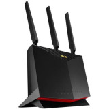 Router modem 4G-AC86U, AC2600, Dual-band, LTE, MU-MIMO, AiProtection, 3 Antene externe (Negru), Asus