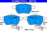 ATE 13.0460-7110.2 set placute frana,frana disc