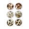 Set 6 buc, Paiete hexagon, decoratiuni aurii pentru unghii