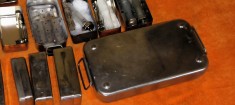 cutii inox seringi siringi instrumentar medical vintage
