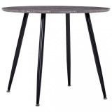 Cumpara ieftin Masă de bucătărie, gri beton și negru, 90 x 73,5 cm, MDF