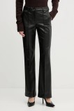 Sandro Ferrone pantaloni culoarea negru, evazați, high waist, S15YBFDENISE