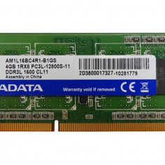 Memorii Laptop Adata 4GB 1600Mhz PC3L 1.35V AM1L16BC4R1 CL11