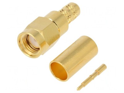 Conector SMA Tată Drept 50&amp;Omega; Aurit pentru Cablu PTFE foto