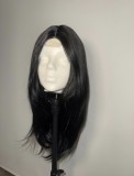 Perucă Sintetică Neagră SOFEIYAN, 55 cm &ndash; Nouă, &icirc;n Cutie