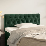 vidaXL Tăblie de pat, verde &icirc;nchis, 100x7x78/88 cm, catifea