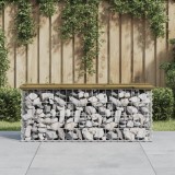 Cumpara ieftin Bancă grădină, design gabion, 103x31,5x42cm, lemn pin impregnat