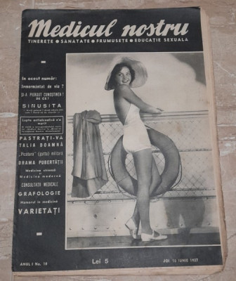 Revista Medicul nostru, anul I, nr.18/1937 foto