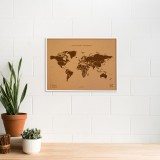 Cumpara ieftin Harta din pluta XL - Brown - White Frame | Miss Wood
