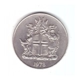 Moneda Islanda 10 kronur 1978, stare foarte buna, curata
