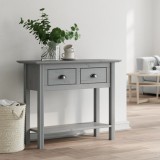 Măsuță consolă &quot;BODO&quot;, gri, 91x35x74 cm, lemn masiv de pin