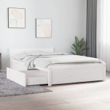 VidaXL Cadru pat cu sertare, alb, 100x200 cm