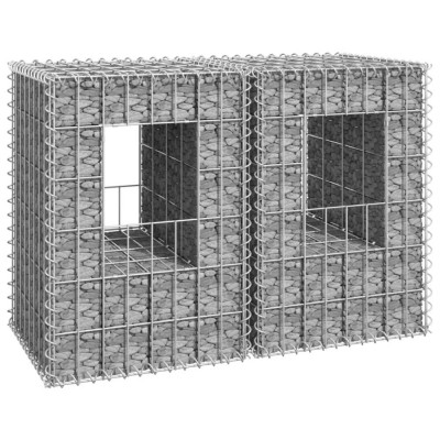 vidaXL St&amp;acirc;lpi tip coș gabion, 2 buc., 40x40x60 cm, fier foto