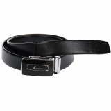 Curea din piele pentru barbati, catarama metalica fara ac, latime 3.5 cm, lungime reglabila, negru - LS207NSS