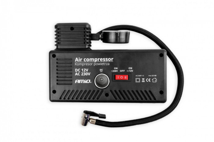 Compresor electric auto AMIO portabil cu alimentare 12V / 230V model 2