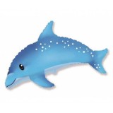 Balon folie delfin bleu 96x70 cm
