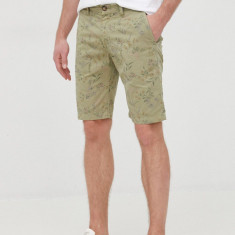 Pepe Jeans pantaloni scurti din bumbac Mc Queen Short Garden barbati, culoarea verde