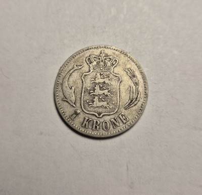 Danemarca 1 Krone Coroana 1876 foto