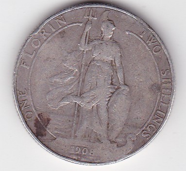 Marea Britanie ANGLIA 1 Florin 2 SHILLINGS 1908 Edward VII