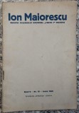 Ion Maiorescu, revista colegiului national Carol I Craiova// anul V, nr. 10, iunie 1940