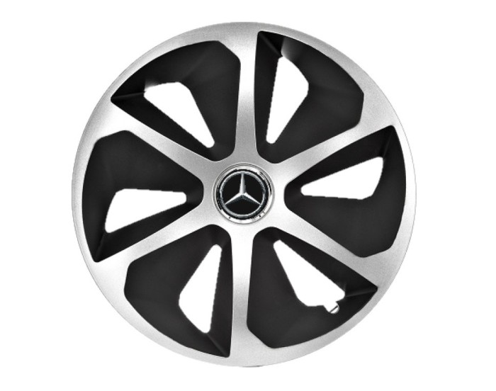 Set 4 capace roti Roco Gri-Negru R14 pentru gama auto Mercedes