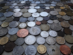 Lot / colectie de 159 monede diferite din diverse tari, bani vechi foto