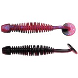 Grub Berkley PowerBait Power Leech, Salmon Egg Red/Black, 5 cm, 12 buc/plic
