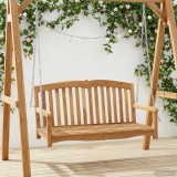 vidaXL Bancă swinging natural 114 x 60 x 60,5 cm Lemn solid de tec 42030025