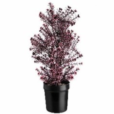 Planta decorativa artificiala roz, ghiveci cu flori, 60 cm, GLN 251K