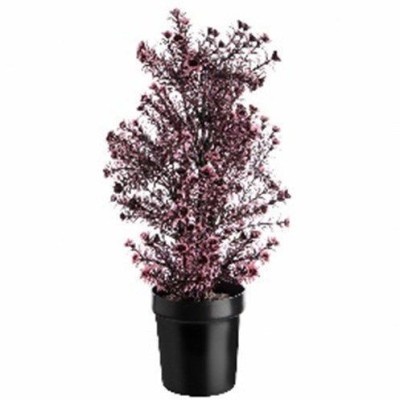 Planta decorativa artificiala roz, ghiveci cu flori, 60 cm, GLN 251K foto