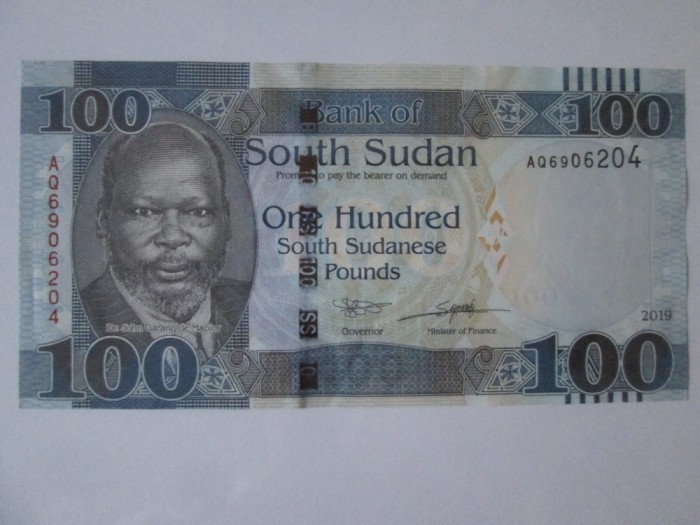 Sudan/South Sudan 100 Pounds 2019 UNC