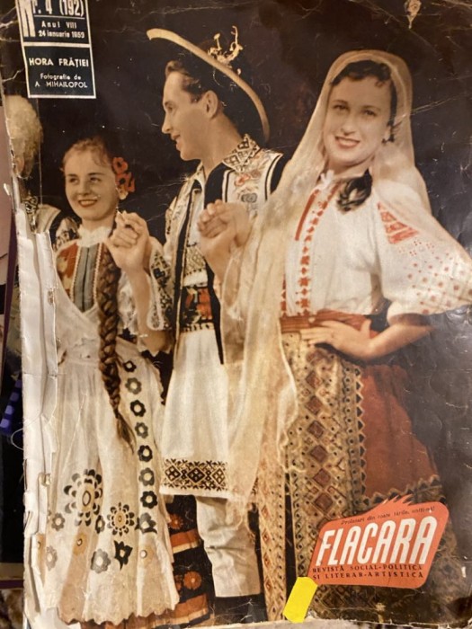 Flacara 24 ianuarie 1959, an VIII nr 4, Hora Fratiei, Muzeul Unirii Congres PCUS, Campuri satul lui Mos ion roata