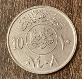 C50 - Moneda foarte veche - Arabia Saudita - 10 halalah - 1988