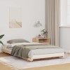 Cadru Pat Podea Maro 80x210 cm, Lemn Masiv Pin, Stil Japandi, Montaj Facil, Sigur si Confortabil, Intretinere Usoara